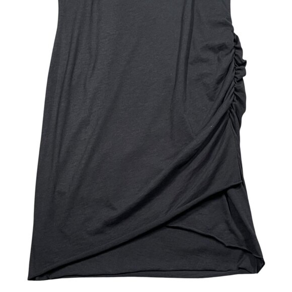 Pink Lily Black Ruched Waist Short Sleeve T-Shirt Dress - Picture 5 of 6